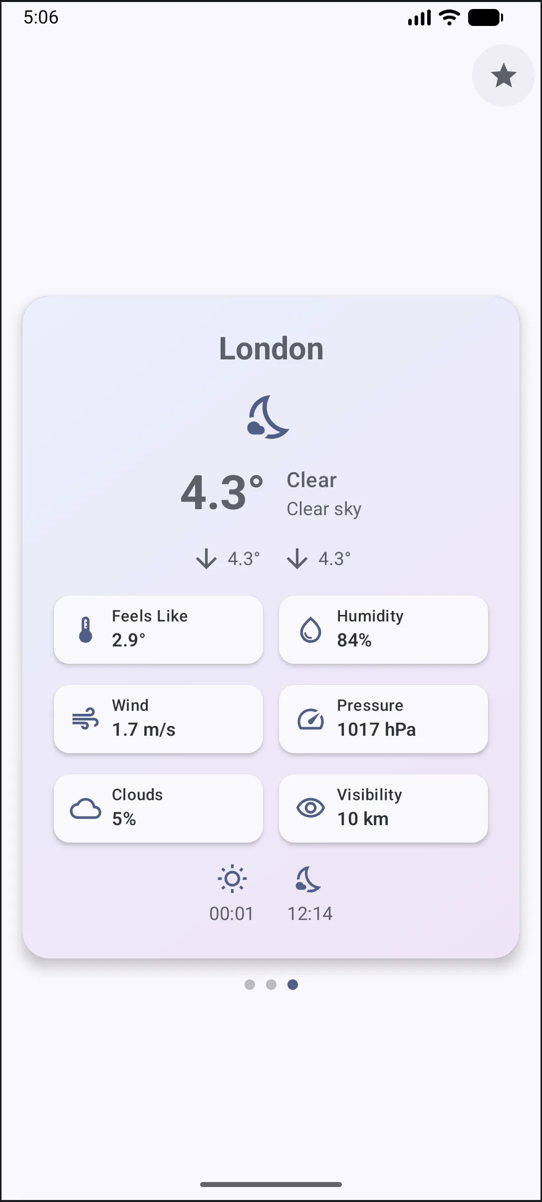 Weather app on Android
