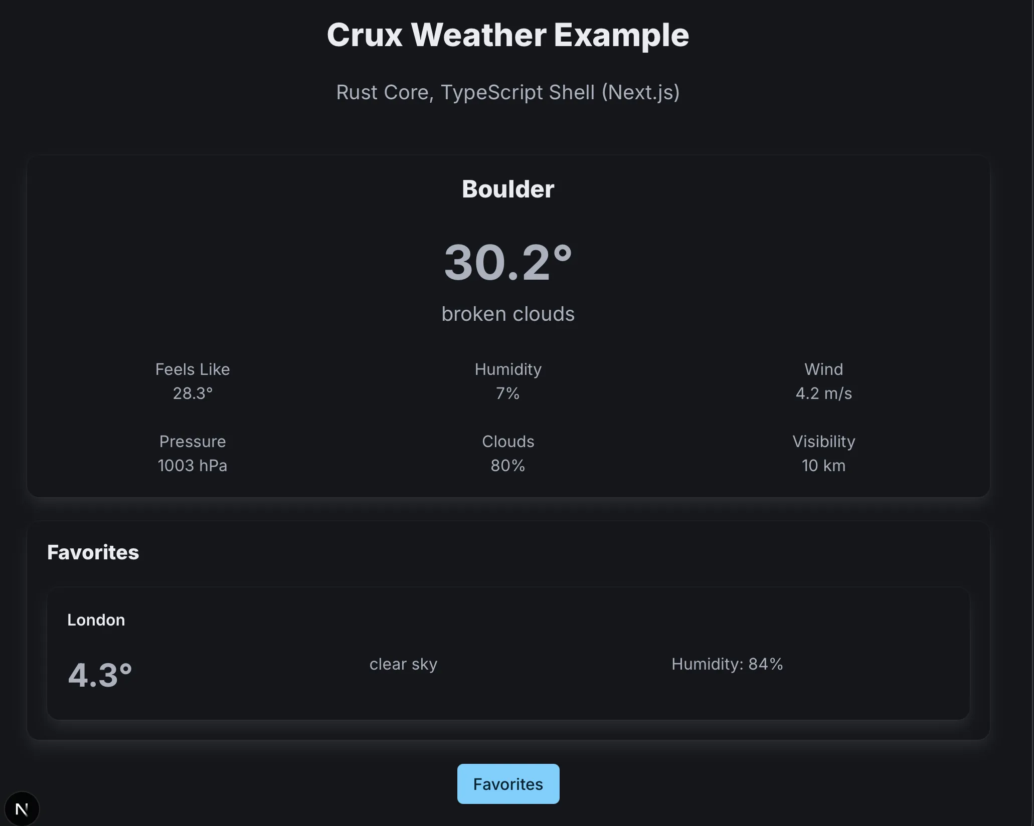 Weather app with Next.js